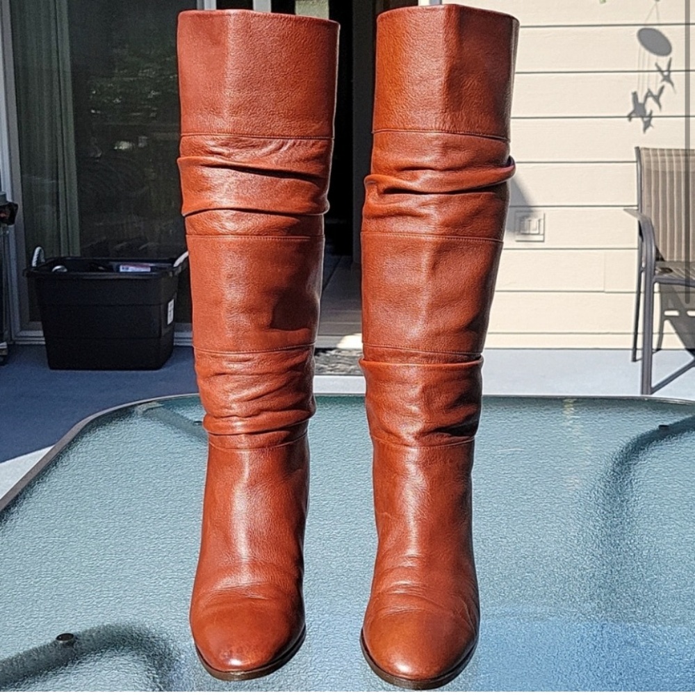 Vintage Gucci Leather Riding Pull On Boots